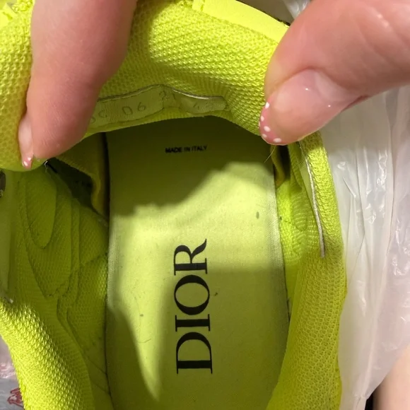 Dior Neon Yellow Athletic Sneakers - Picture 7 of 8